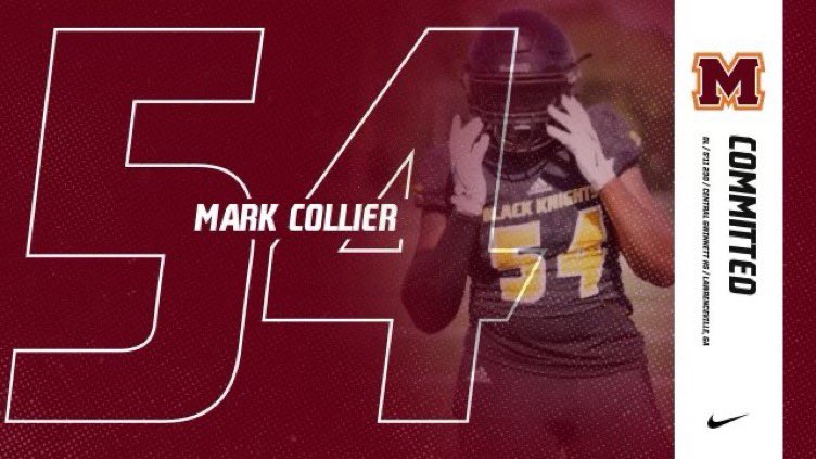 Mark Collier (@markcollier_54) on Twitter photo AGTG,I have commit to Maryville College to be continue my football and academic career!! @giodelapena <a href="/CoachHarold73/">Larry Harold, Jr.</a> <a href="/BlackKnight_FB/">Central Gwinnett FB</a> <a href="/CoachLongHill/">Albert Long-Hill M.Ed</a> AGTG,I have commit to Maryville College to be continue my football and academic career!! @giodelapena <a href="/CoachHarold73/">Larry Harold, Jr.</a> <a href="/BlackKnight_FB/">Central Gwinnett FB</a> <a href="/CoachLongHill/">Albert Long-Hill M.Ed</a>