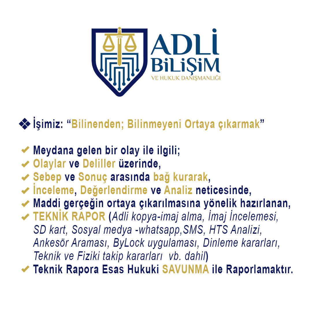 Bilisim_Ustasi's tweet photo. Özel hazırlanan Teknik Uzman Görüşü Raporları ile Davalarda "%83" Oranında Başarı Elde Edilebildiğini Biliyor Muydunuz?
#adlibilisimvehukuk
#bilisimustasi
#adlibilisim
#hukuk
#bilisim
#bilişimsuçları
#adlibilişimeğitimi
#sosyalmedya
#avukat
#avukathanım,
#avukatlar https://t.co/Cy6Ko3qLnG