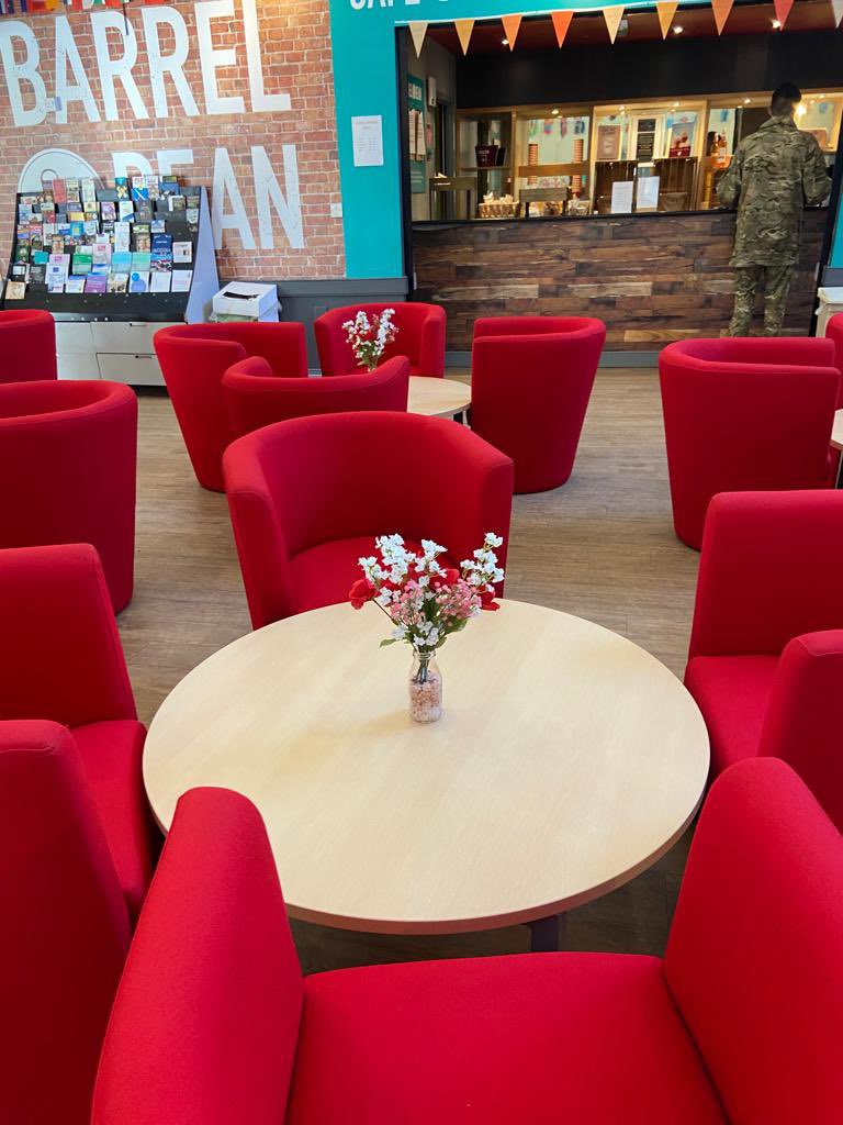 WrvsServWelfare's tweet photo. An early start for #ValentinesDay decor in the WRVS centre at @6RegtRLC Will there be any fluttering of hearts at #Dishforth ❤️ @CO_6Regt 💌 💘 https://t.co/zbkEGmUgdf
