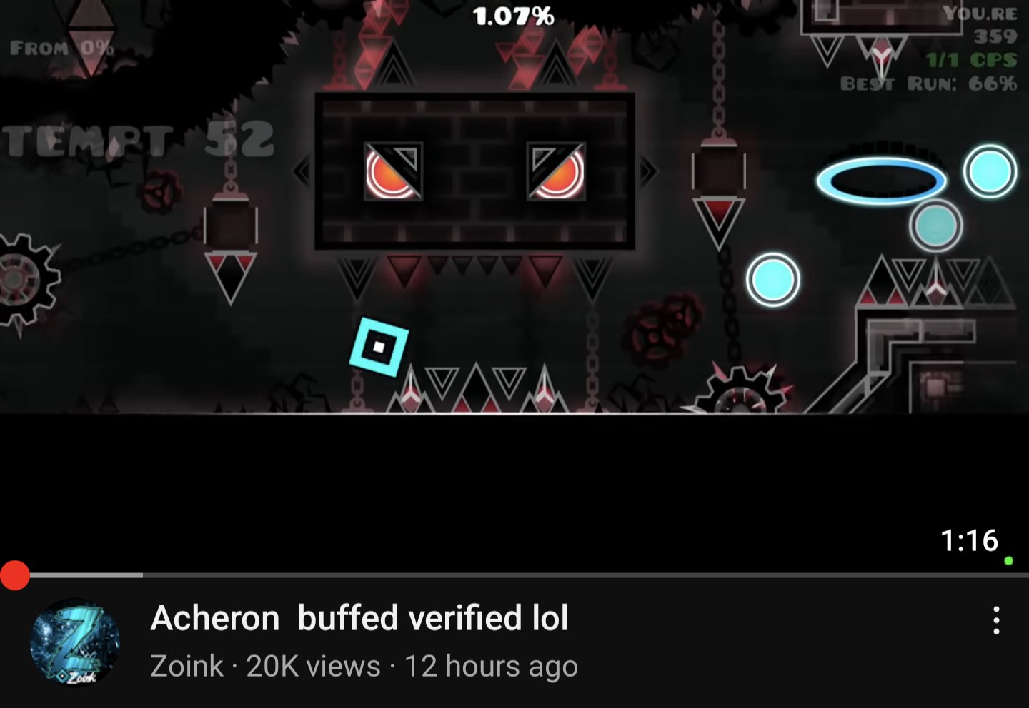 Zoink verifies an Acheron buffdate, image from GD Today.