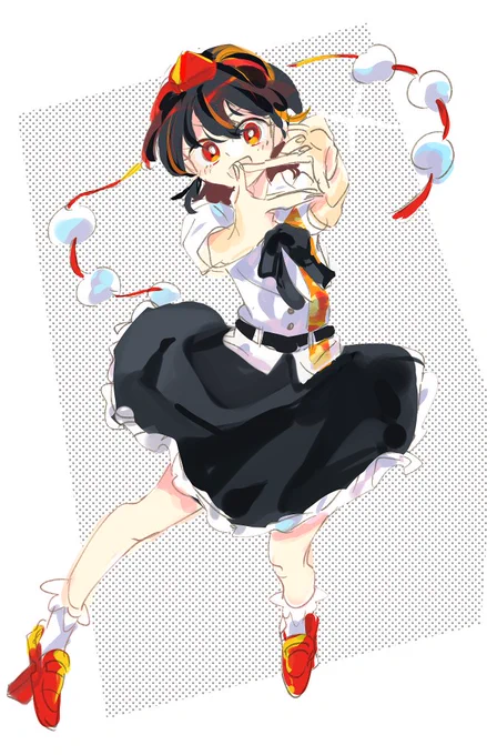 原稿BGMで東方聞いてるかららくがき 射命丸が一番好きです 