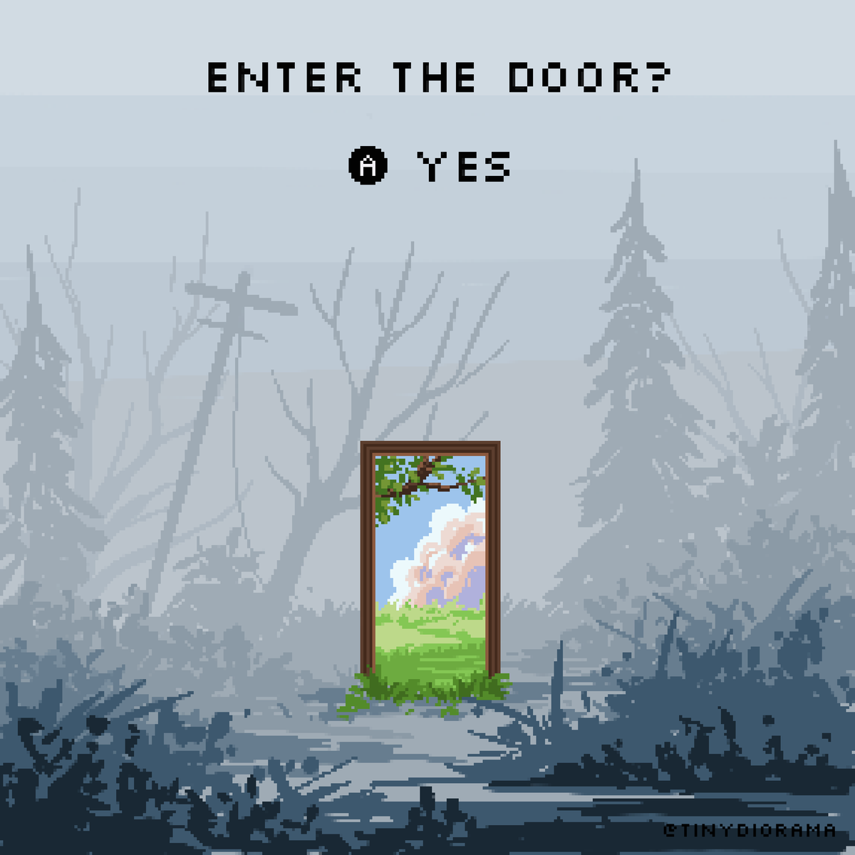 tinydiorama's tweet photo. enter the door?

#pixelart #ドット絵 #pixelartist https://t.co/raFsrRustM