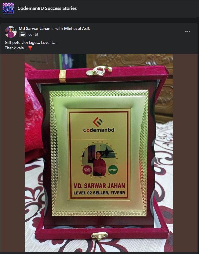 codemanbd's tweet photo. জানুয়ারী ২০২৩ এ কোডম্যানবিডি এর সাকসেসফুল স্টুডেন্টদের জন্য আমাদের পক্ষ থেকে গিফট ও অ্যাওয়ার্ড 🙂 
--
#Codemanbd #WeCreateSuccess #freelancing #freelance #outsourcing #learning #elearning #eLearningCourses #elearningplatform #elearningdevelopment #workfromhome https://t.co/iE5SROIgos