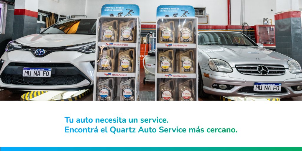 TotalEnergiesAR's tweet photo. Es hora de hacer un service en el auto y cambiar el #AceiteDeMotor. ✔️
Si tenés que hacer el #CambioDeAceite de tu #auto, podés hacerlo en un #QuartzAutoServices con turno previo. 💯
Encontrá el más cercano 👇🏽
https://t.co/C3kkMXHalF
#Taller #Lubricentro #Talleres https://t.co/W3b1pb2pFI
