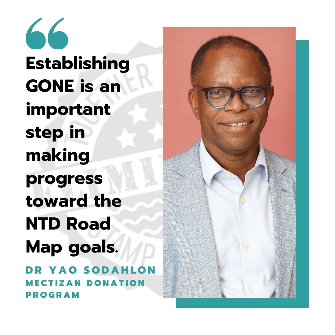 On #WorldNTDDay 🌍 we applaud the launch of the new Global Onchocerciasis Network for Elimination (GONE). 'Establishing GONE is an important step in making progress toward the NTD Road Map goals,' says MDP director @YaoSodahlon. 
#StampOutOncho #beatNTDs #NTDRoadMap