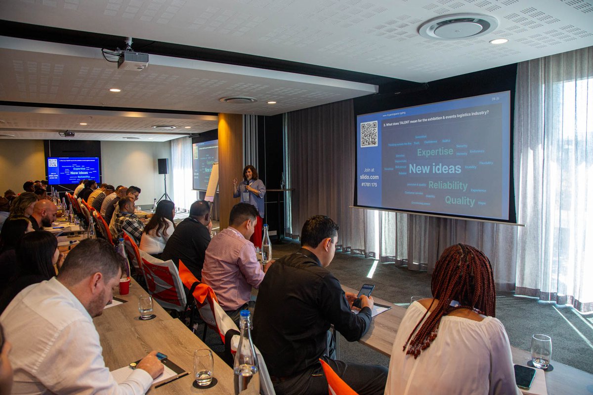 IELAWORLD's tweet image. During #IELAWS23, IELA Executive Officer Elizabeth Niehaus animated a group discussion on How to Attract New People, with the help of @Slidoapp. Outcomes will be shared at #IELAmalta23
to #buildthefuture of #exhibitionlogistics.
#talents #freightforwarder #eventprofs #logistics