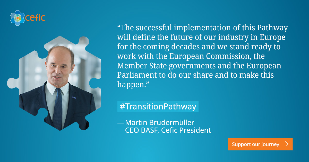#Chemicals are building blocks of many important value chains, including clean tech. Thank you to the <a href="/EU_Commission/">European Commission</a> for joining us on this exciting and challenging journey. 🚀 

Dr. Martin Brudermüller <a href="/BASF/">BASF</a> 

#TransitionPathway #IndustryInTransition