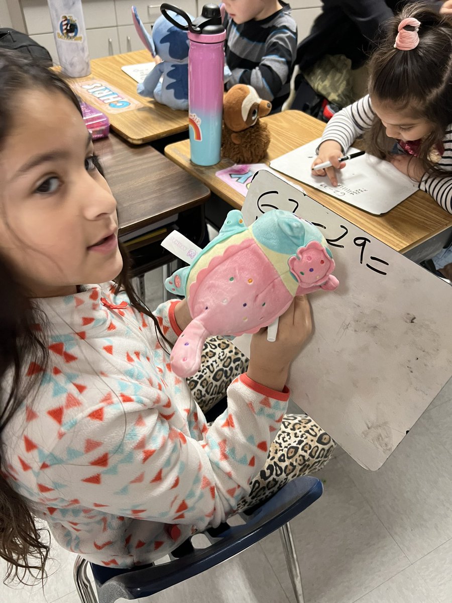 ski2ndgrade's tweet photo. I challenged my students to talk their stuffed animals through their thought process when solving two digit subtraction problems! #trueunderstanding https://t.co/pn6tS2WeIT
