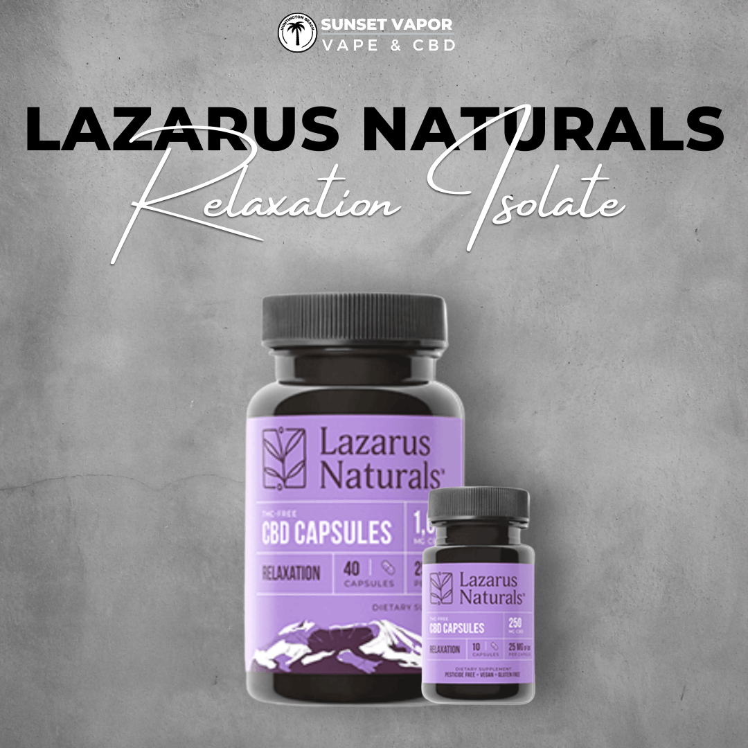 SunsetVapor's tweet photo. Lazarus Naturals Relax CBD Capsules are formulated to help you unwind and promote a deeper sense of calm any time of day: 
https://t.co/tbmq0PvCTh

#lazarusnaturals #cbdcapsules #relaxationisolate https://t.co/kWJEB3Er6D