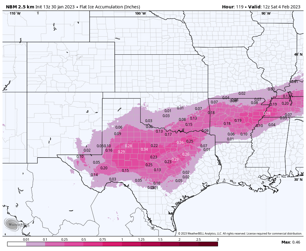 ryanhallyall's tweet photo. A big winter storm is underway. Lots of ice &amp; some snow will cause problems through the week. XTRA video coming out soon. https://t.co/UBTjYpv0mV