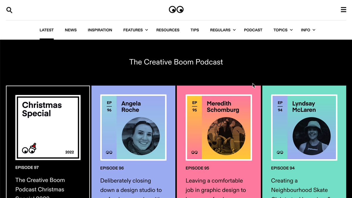 alainavirginia's tweet image. I still love the wiggle eyes in the sticky nav on @creativeboom&apos;s site. #Microinteraction #uxdesign that stands the test of time. 👀