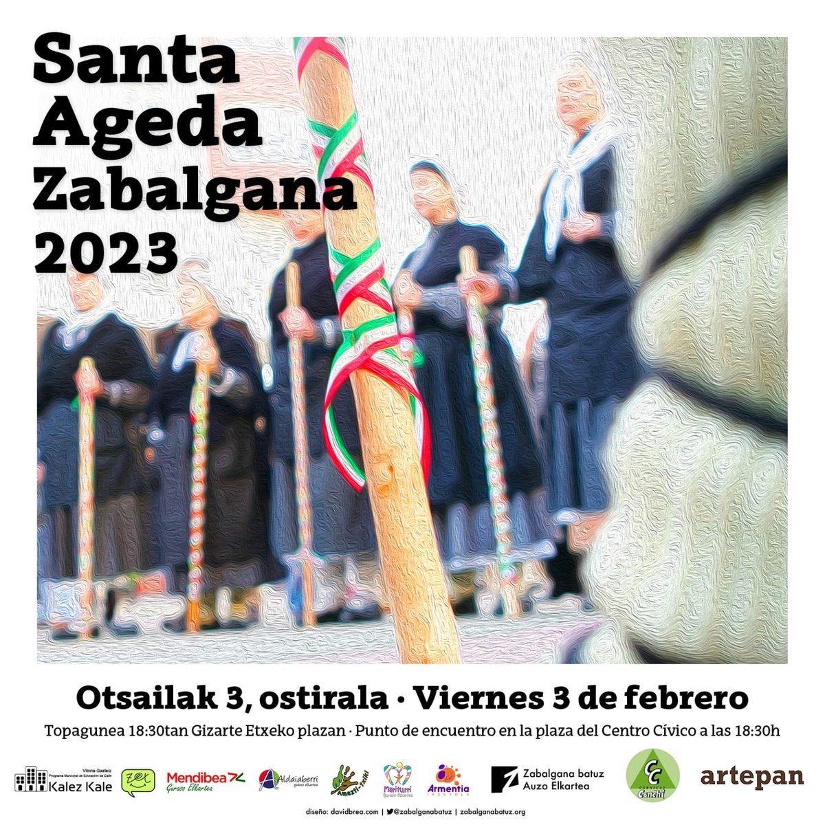 Ostiral honetan anima zaitez!!
<a href="/Artepanvitoria/">Artepan</a> eta <a href="/CarnicasConchi/">Carnicerías y fruterías Conchi</a> laguntzarekin.