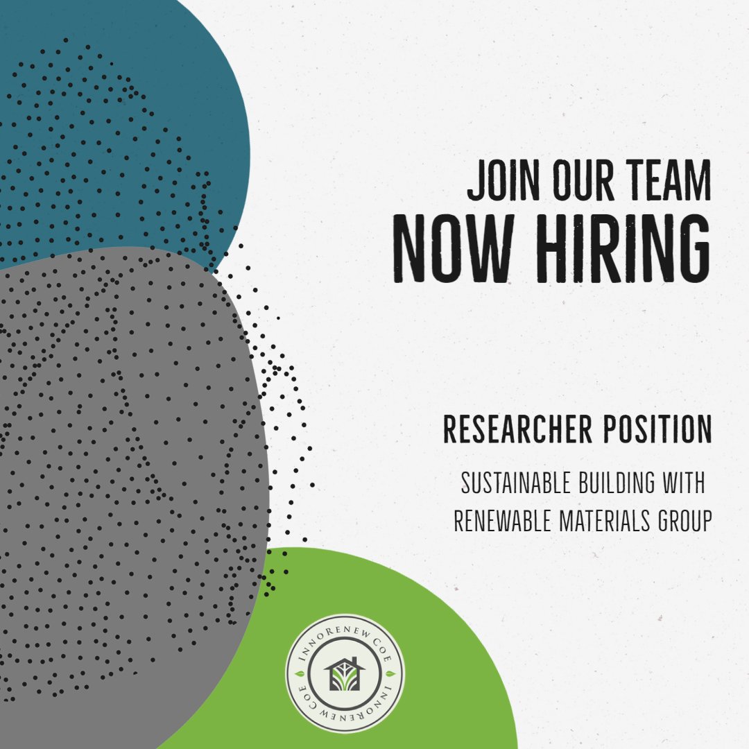 InnoRenewCoE's tweet photo. 📣 JOB OPENING - Researcher position in the Sustainable Building with Renewable Materials group

#InnoRenew CoE is seeking a researcher in the area of sustainable structural systems.

Details ▶️https://t.co/A9nXnLSOyE

📅 Apply by 28th February
@Wood4Bauhaus #timberbuilding https://t.co/19713x6WmZ