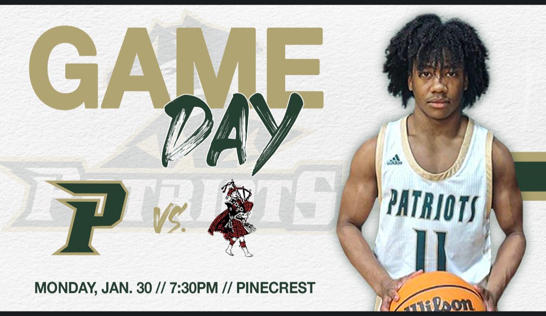 It's GAMEDAY!! Busy week for your Patriot basketball teams. JV teams are at Scotland with a 5pm start time. We have a double header in the Moore Gym with the Lady Patriots taking the court at 6pm.
