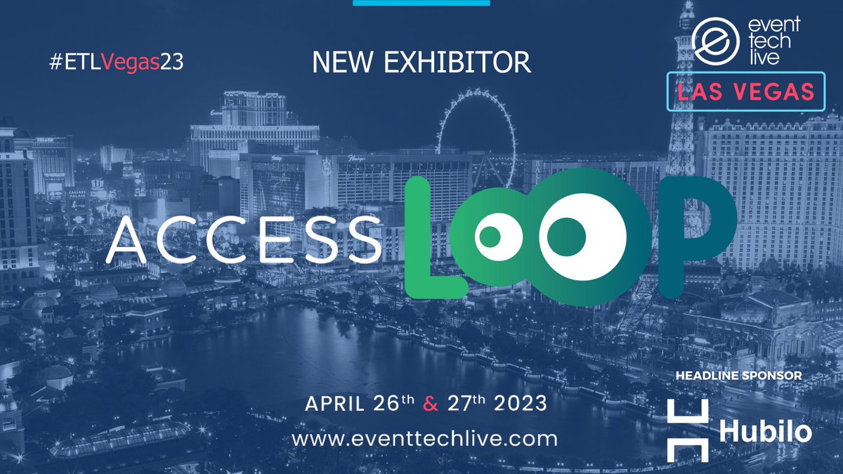 Huge welcome to <a href="/AccessLOOP/">AccessLOOP</a> who are exhibiting with us at #ETLVegas23 👏

Take a look at how they add accessibility to livestreamed and virtual events here - ow.ly/1P3R50MBWWp

Register - eu.eventscloud.com/ereg/newreg.ph…
Contact us - sales@eventtechlive.com

#EventTech #EventProfs