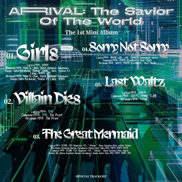 AstrellaLabels's tweet photo. ASTERIA (아스테리아) 1st Mini Album <ARRIVAL : The savior of the world>
 
 Tracklist 

Title Track - ‘Girls’
 10.02.2023 

#asteria #astrellalabels https://t.co/HVPc6qolMG