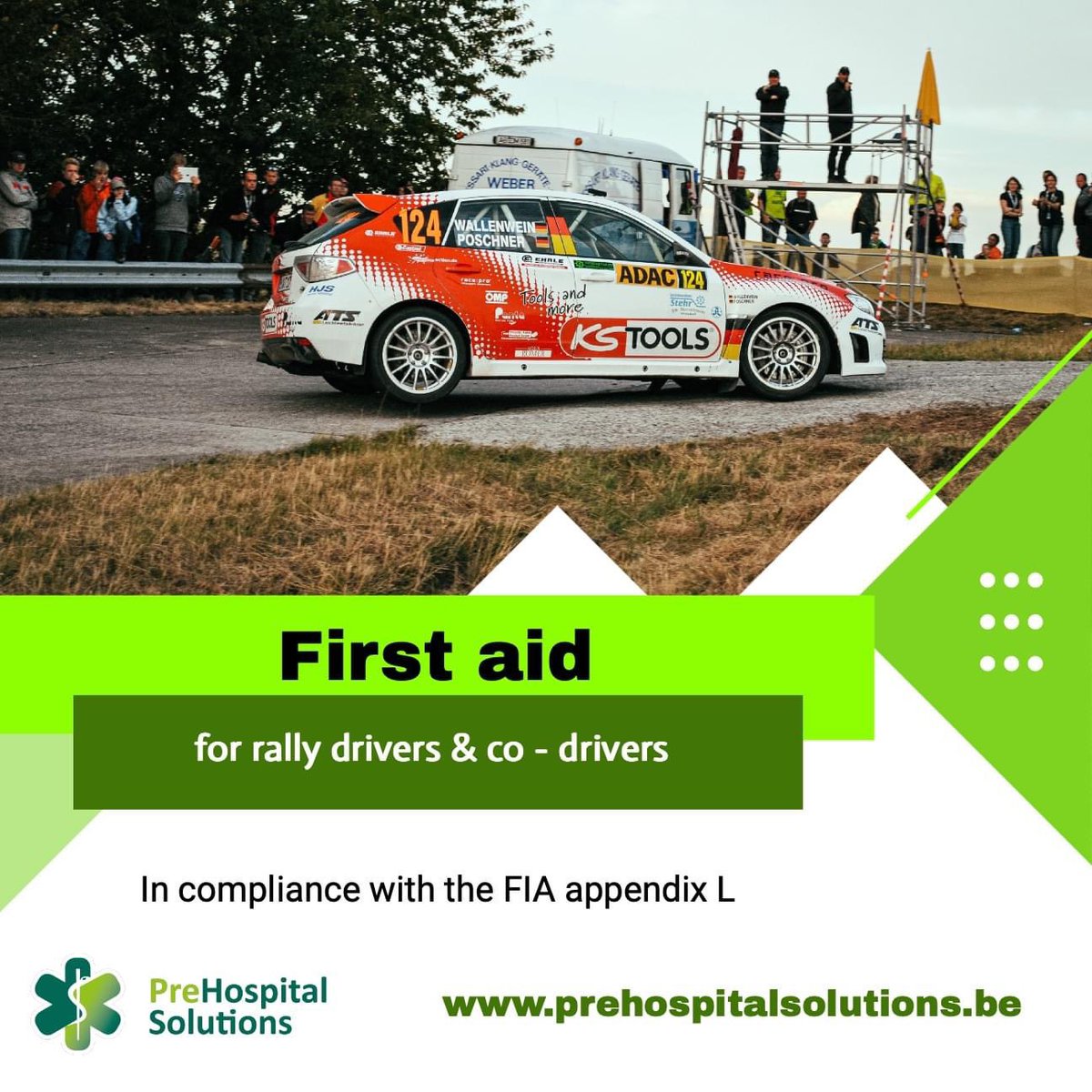 You need a first aid training for your FIA International #rally  #driverslicence (ITD-R)?

We prepare you to be efficient & adequate in case of an #crash. 

For more information:
prehospitalsolutions.be/opleidingen/eh…

#racing #firstaid #firstaidcourse #FIA #cpr #rallycar #racecar