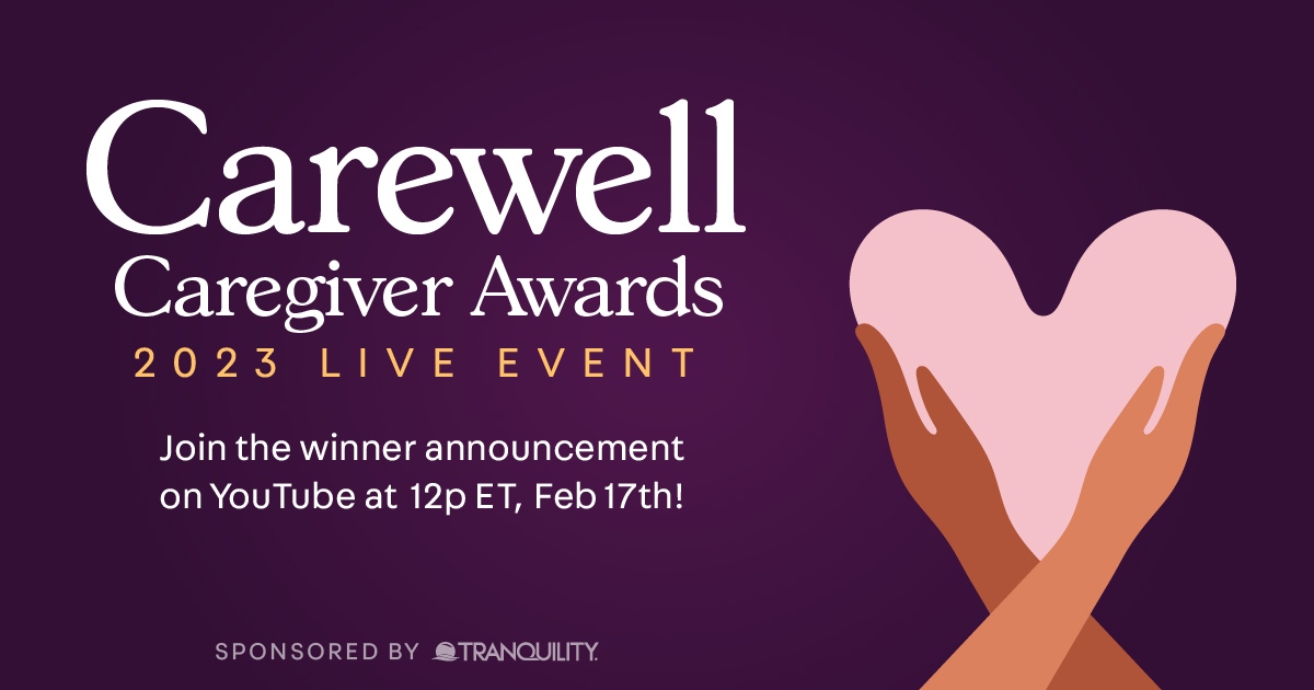 Join us on February 17th at 12pm EST as we announce the winners of the 2023 Carewell Caregiver Awards! ⁠ The event will be held on the Carewell Youtube Channel with host Elizabeth Miller of @happyhealthycaregiver! ⁠ Learn more at Carewell.com/CCA2023