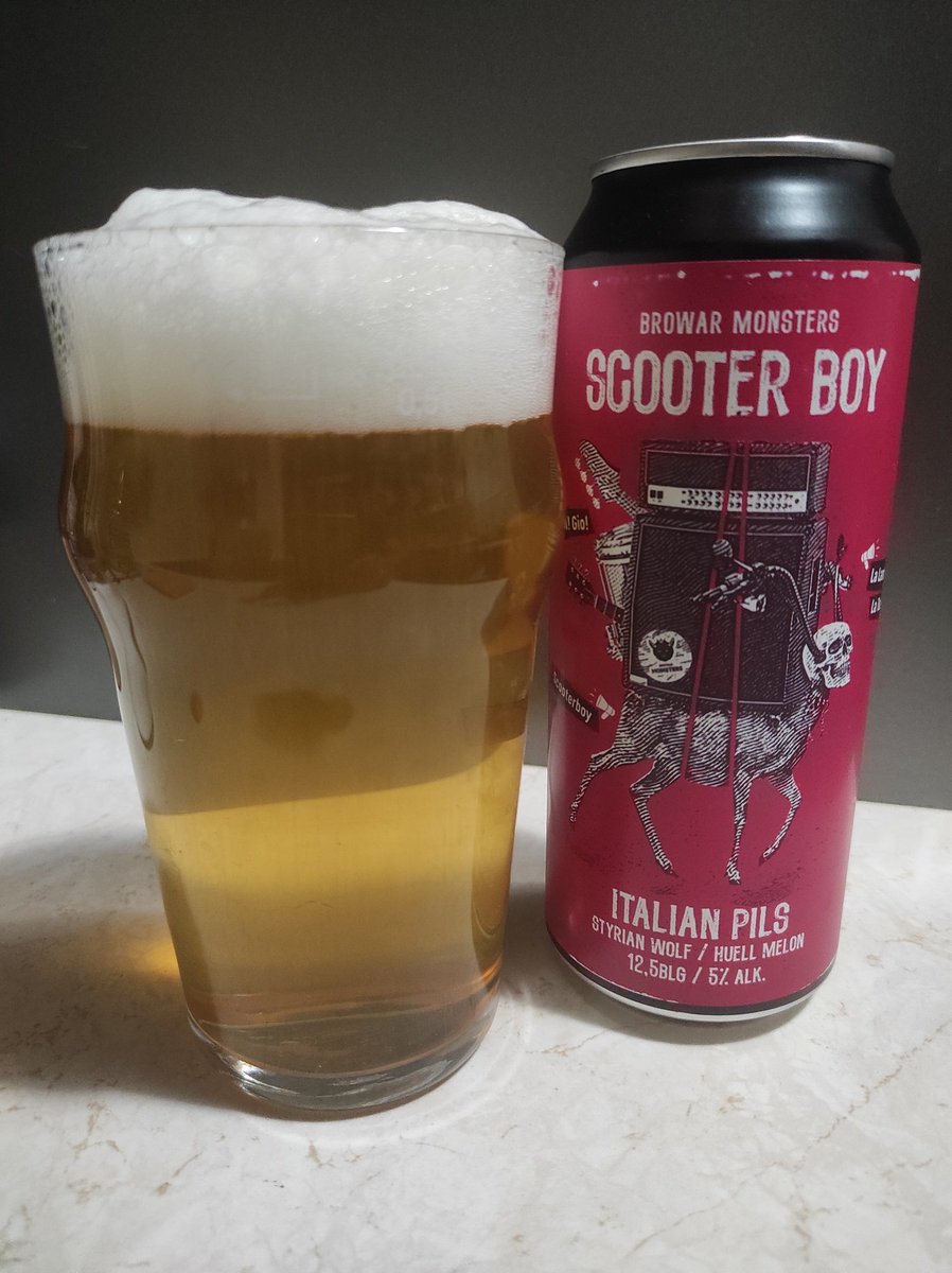BojanowskiMarek's tweet photo. #229
🍺 Scooter Boy
🇵🇱 Browar Monsters
Italian Pils
Alk. 5.0%
Ekst.wag. 12.5
3/5
#craftbeer #polishbeer #ItalianPils #piwokraftowe #beer #StyrianWolf #HuellMelon #browar #Monsters #beerpics #wroclaw https://t.co/x1UBeMhnwu