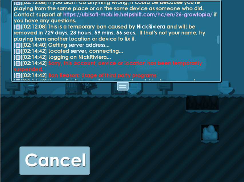 MMBAA77's tweet photo. Hi @GTMisthios this is the 5th day I got banned (GrowID: NickRiviera) which i think its false cuz i only went afk after planting some seeds in my new world that i just bought, (I usually go afk to charge geiger). Can you please take a look? Thank you. https://t.co/TrbiAopVVo
