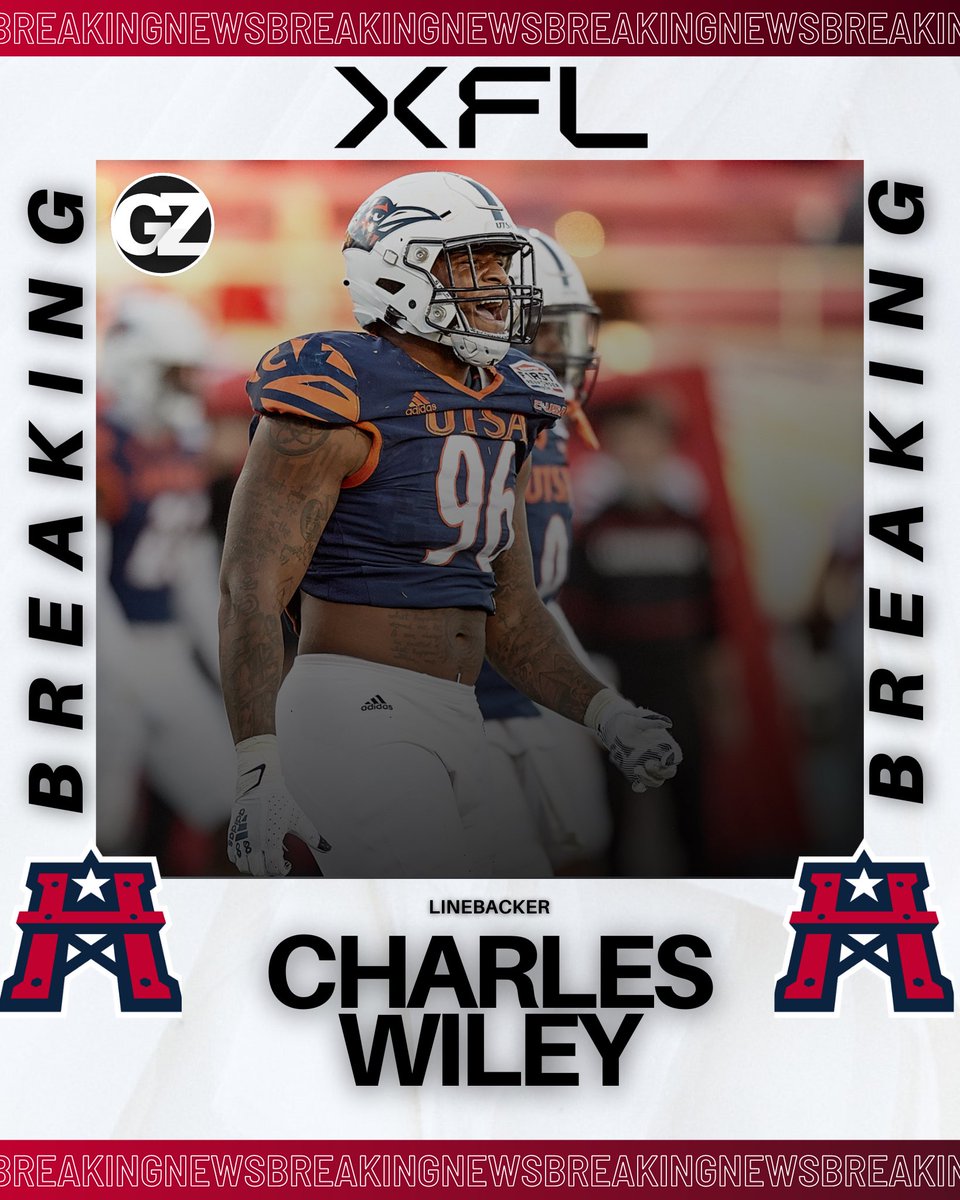 #XFL news. The Houston Roughnecks are signing LB #CharlesWiley