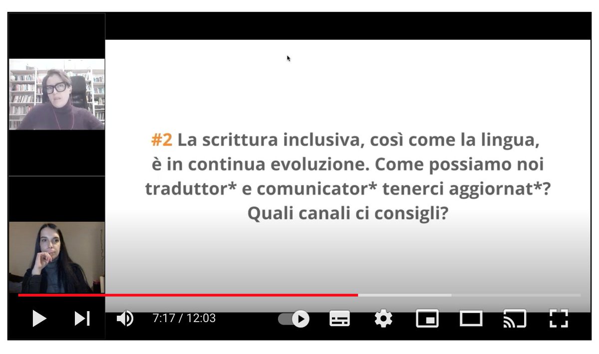 📼 📼 Un breve estratto del modulo 9 del corso 'Tradurre (e comunicare) la moda e il lusso' 
👉 youtu.be/RT197cuOOiQ
Docente:  Eugenia Durante - Ospite della lezione: Vera Gheno, sociolinguista, traduttrice e autrice.
#linguaggioinclusivo #tradurrelamodaeillusso