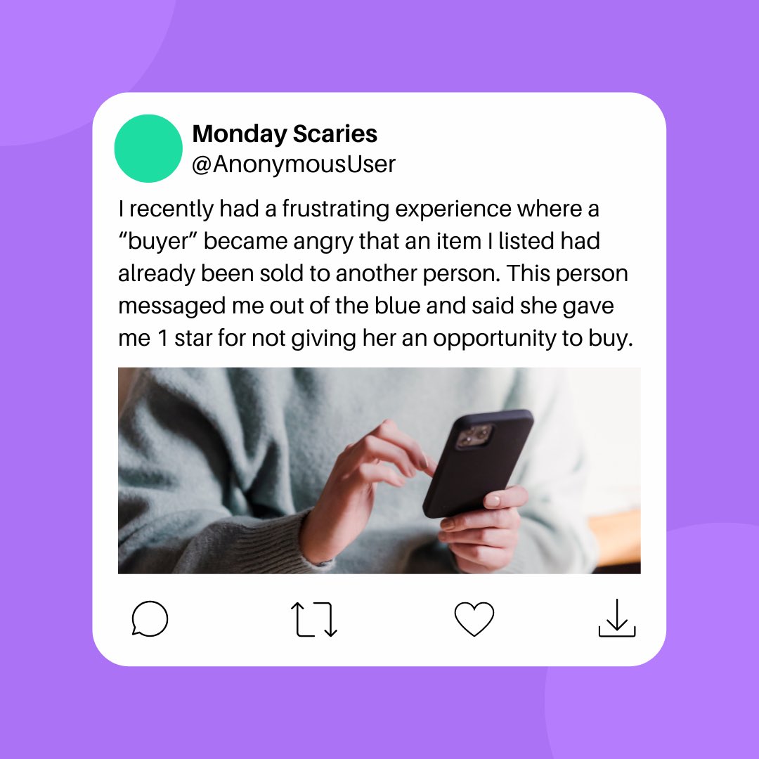 Secnd_app's tweet photo. Monday Scaries👻👀 Have you ever been in a similar situation? Let us know below😬 #techreviews #tech #secnd https://t.co/6asUna5uuS