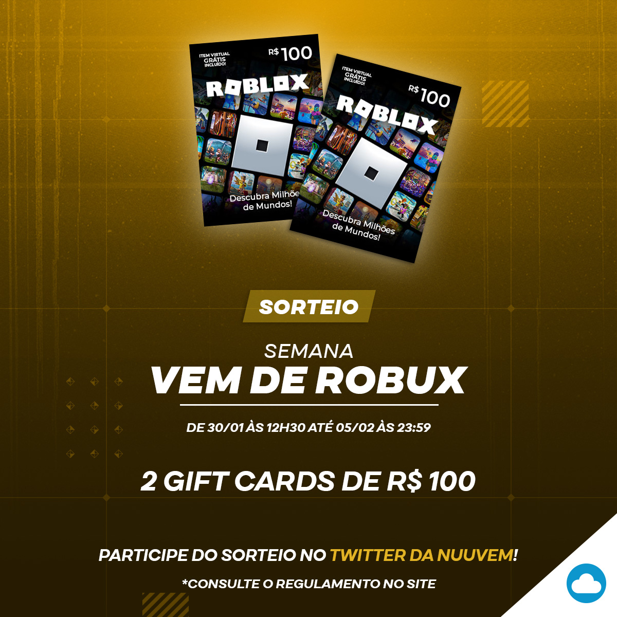 Nuuvem.com on X: 🚨SORTEIO SEMANA VEM DE ROBUX🚨 Concorra a 2