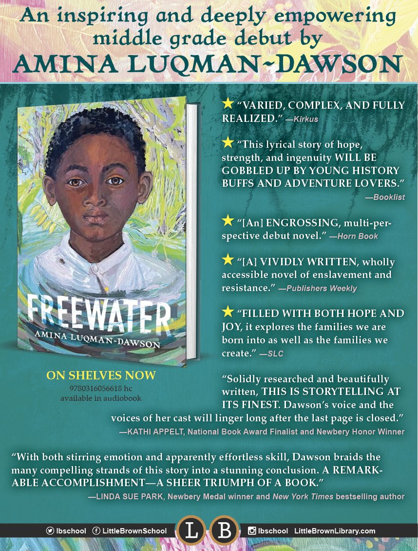 *JOYSCREAM*
The 2023 Newbery Medal winner, FREEWATER: author @AminaLuqman a WNDB mentee, mentor the great @kappelt, and reader, I blurbed it!
#alayma #LibLearnX