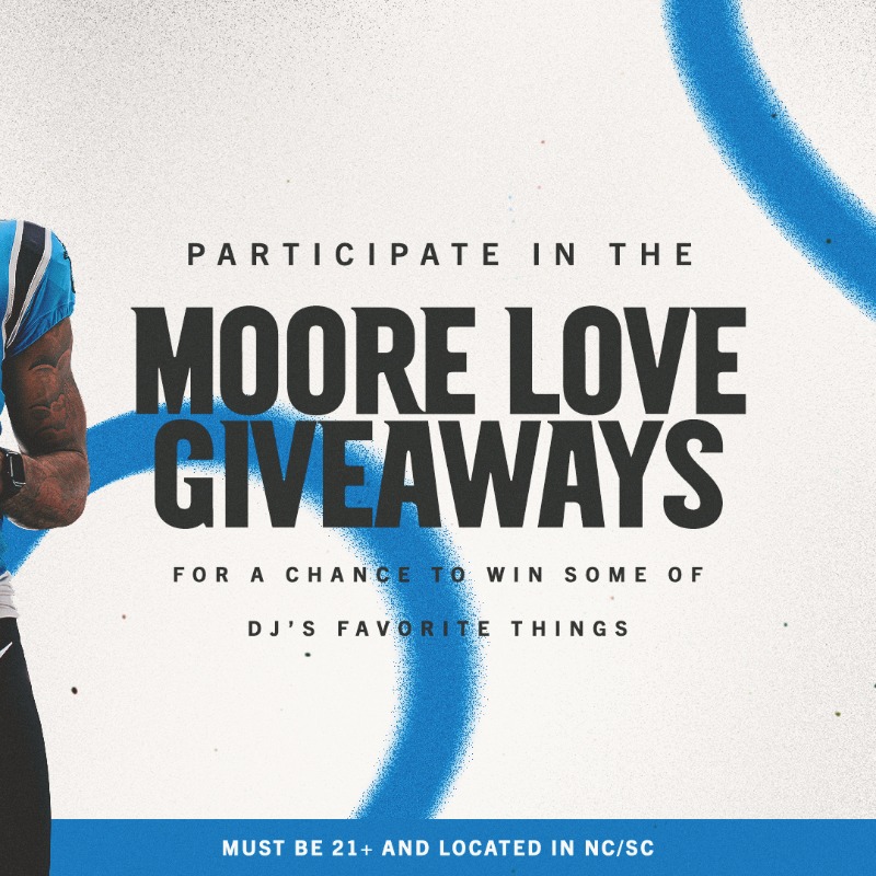 Panthers's tweet photo. DJ's got Moore apparel headed your way 🧢👕

RT for your chance to win!

@budlight | #MooreLoveSweepstake