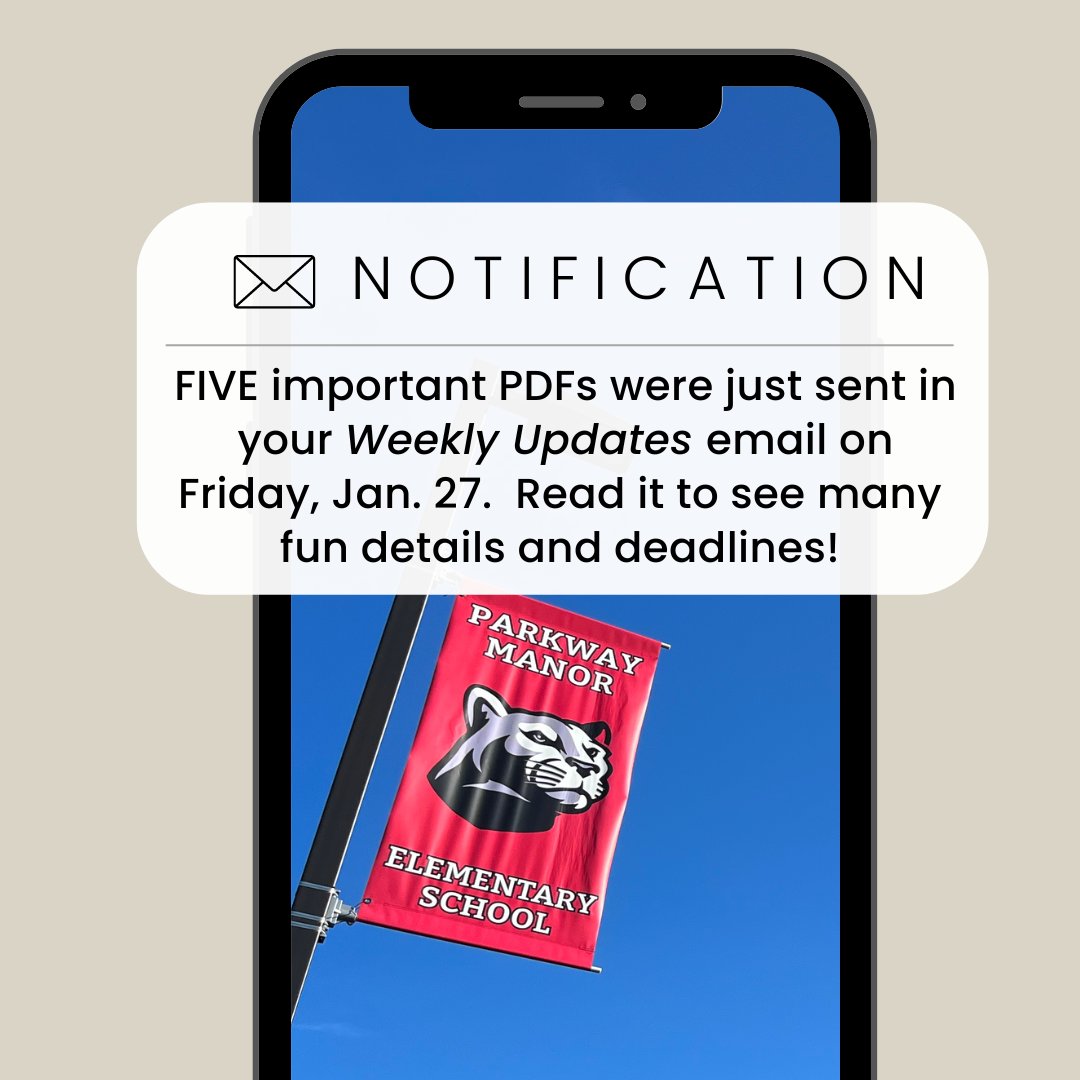 Don't miss <a href="/PM_Panthers/">PJ Panther</a> Weekly Updates email from this past Friday 1/27! Lots of important PDFs with upcoming deadlines &amp; FUN things happening K-5.