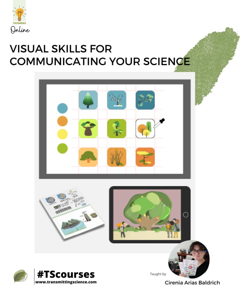 TransmitScience's tweet photo. Do you want to learn how to visually communicate your work to different audiences?
Registration is now open for the new edition of our course Visual Skills for Communicating your Science, taught by Cirenia Arias Baldrich ( @CireniaSketches )
#KeepLearing #TScourses https://t.co/cmw2PE5wFj