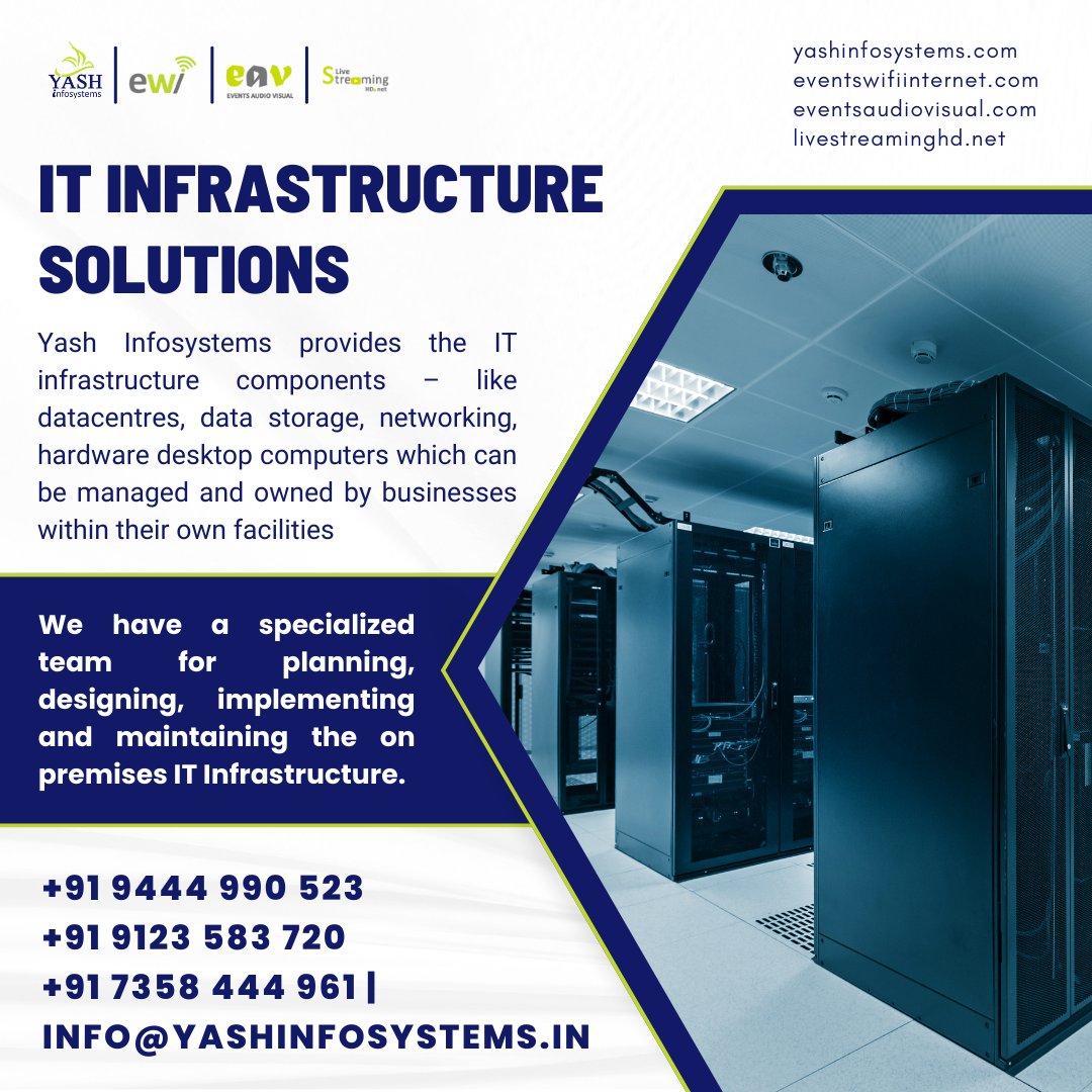 EventsAudio's tweet image. 𝐖𝐞 𝐡𝐚𝐯𝐞 𝐚 𝐬𝐩𝐞𝐜𝐢𝐚𝐥𝐢𝐳𝐞𝐝 𝐭𝐞𝐚𝐦 𝐟𝐨𝐫 𝐩𝐥𝐚𝐧𝐧𝐢𝐧𝐠, 𝐝𝐞𝐬𝐢𝐠𝐧𝐢𝐧𝐠, 𝐢𝐦𝐩𝐥𝐞𝐦𝐞𝐧𝐭𝐢𝐧𝐠, 𝐚𝐧𝐝 𝐦𝐚𝐢𝐧𝐭𝐚𝐢𝐧𝐢𝐧𝐠 𝐭𝐡𝐞 𝐨𝐧-𝐩𝐫𝐞𝐦𝐢𝐬𝐞𝐬 𝐈𝐓 𝐈𝐧𝐟𝐫𝐚𝐬𝐭𝐫𝐮𝐜𝐭𝐮𝐫𝐞.

#itinfrastructuremanagement #datacenter #datacenters