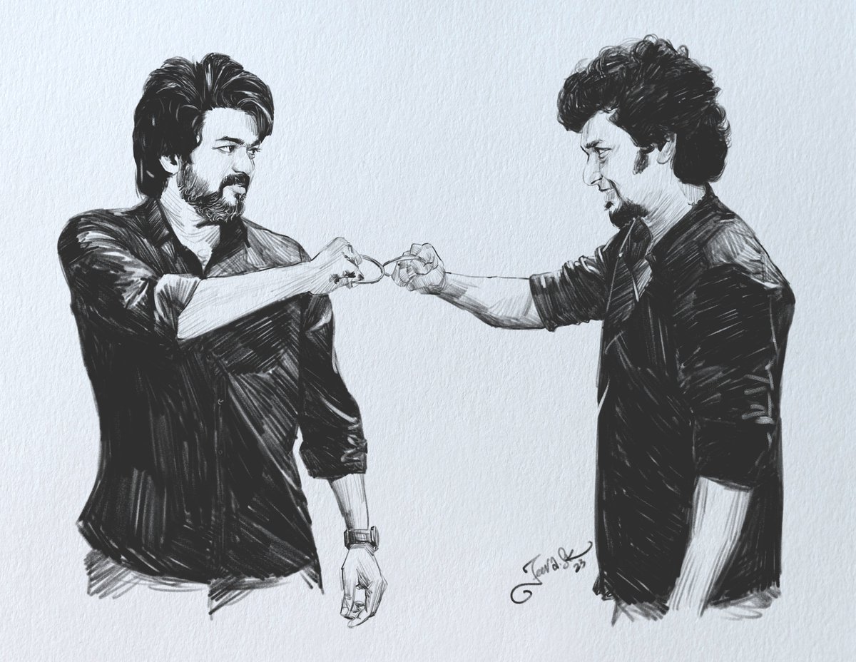jeevaskj's tweet photo. #LokeshKanagaraj #thalapathyvijay Pencil Sketch 2023
Best Combo .... I'm Waiting 
#Thalapathy67 
@actorvijay @Dir_Lokesh https://t.co/X9zI2dApLT