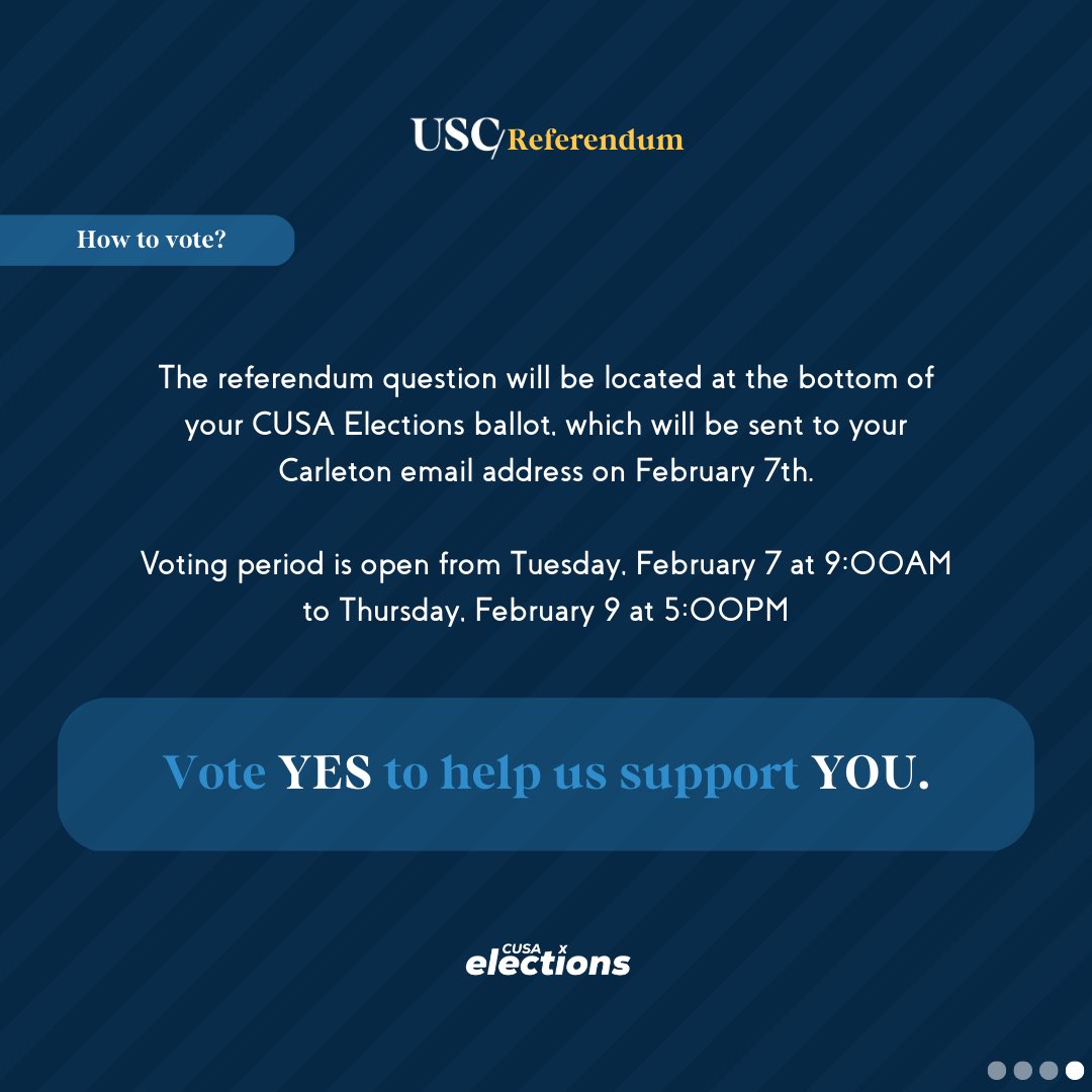usc_cusa's tweet photo. We're holding a Unified Support Centre levy campaign in response to unprecedented demand for emergency food and essentials related support. 

On February 7th, please vote YES to support the USC's Emergency Essentials Assistance Program! https://t.co/ZHbIonWQbg