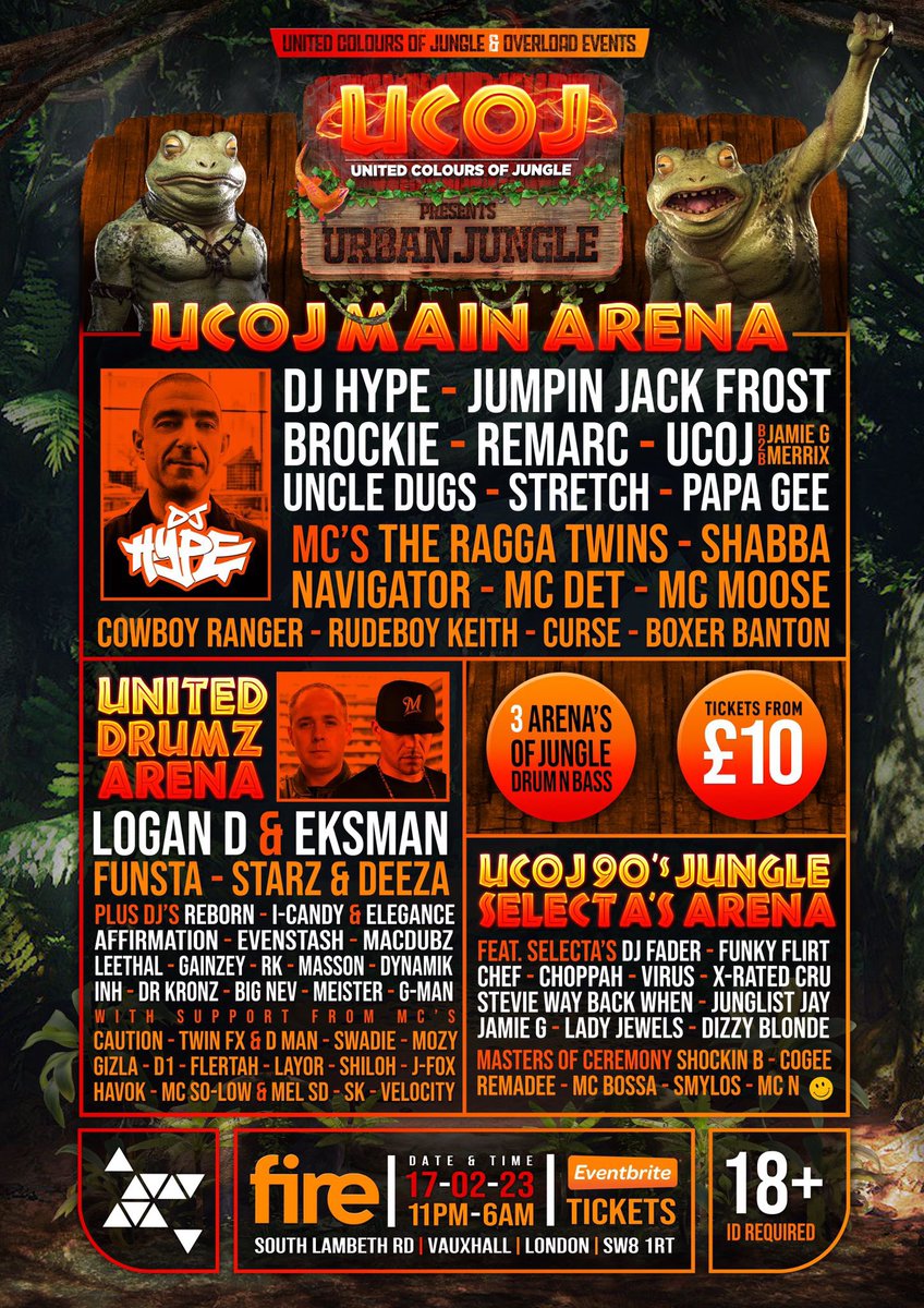 Make it a date and don’t be late… grab those tickets starting from £10 or £20 VIP

eventbrite.co.uk/e/united-colou…

#ucoj #dnb #drumandbass #jungle