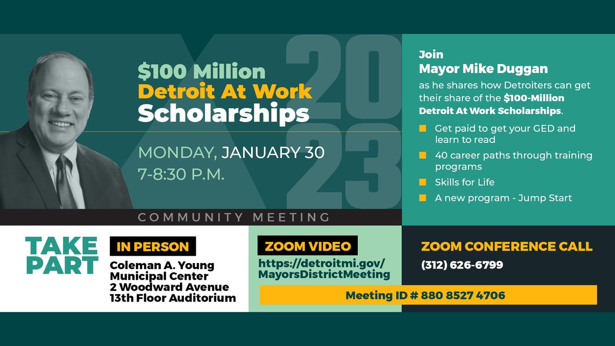 Tonight, is the night that the Mayor will tell you how to tap into $100-Million in adult scholarships for programs like Learn to Earn that can help you increase your annual salary by $10,000-$40,000.