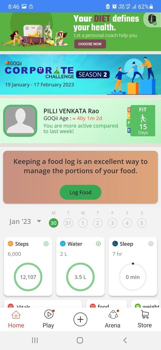 raoiocl's tweet photo. #GOQiiCorporateChallenge 
Today's challenge was12k steps achieved 
@krish_padala https://t.co/6B9mwMDOvG