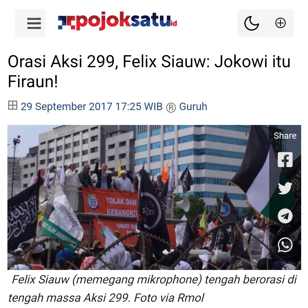 narkosun__'s tweet photo. Fakta² tentang Felix Siauw.

1. Felix menilai Jokowi sebagai diktator. Rezim ini sama dengan Fir'aun. Ya, dia sakit hati karena HTI dibubarkan saat pemerintahan Jokowi. 

Klo mau sistem khilafah ya sudah pergi dr Indonesia, krn negara ini sistemnya demokrasi yg haram. https://t.co/z5DC7pG9QG