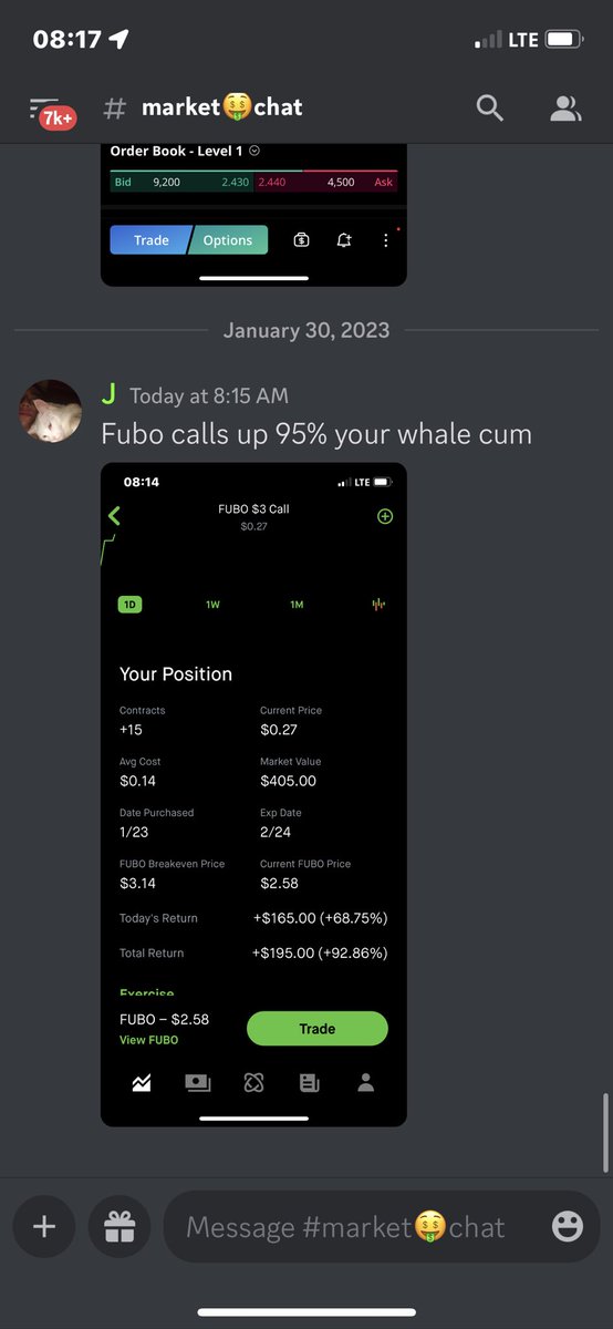 FruitfulTribe's tweet photo. $FUBO calls signaled in our chat on 1/21

$0.13 —> $0.27
95% gain, still running 🤑 https://t.co/5Pem4dtl7D