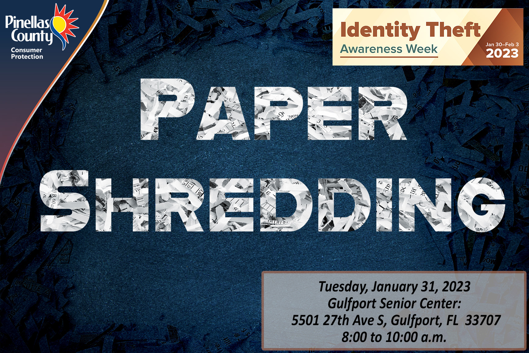 Pinellas County on Twitter "FREE paper shredding offered by Pinellas
