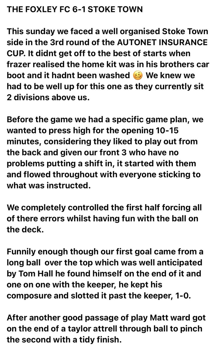 The Foxley FC tweet media