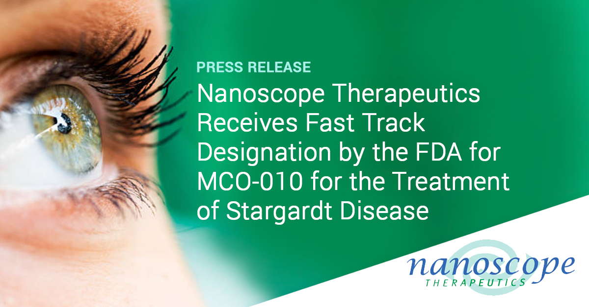 NSTherapeutics's tweet photo. FTD from @US_FDA  for MCO-010 #Stargardt is great news. 2nd indication for our vision-restoring #genetherapy. #ophthalmology #biotechnology #bringbackthelight
https://t.co/vUgOR809OA https://t.co/jXOv2KyLaU