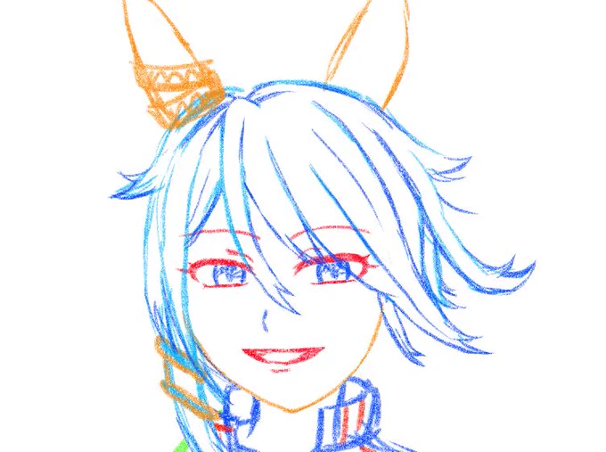 舞台の配信を振り返り視聴しならが、奇跡を起こそうとしてた。てか、下描きだけで配信映像を1周してしまったのだが…!?(私の筆、遅すぎ!) 