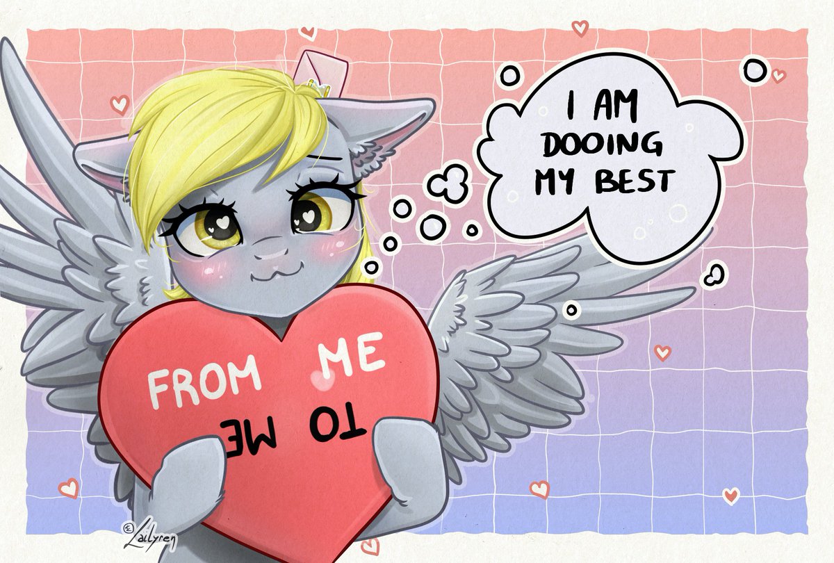 Lailyren's tweet photo. Henlo, Bubbles!
This time nothing went wrong! 
Cuz she did her best, so can you!
Good luck with whatever you're doing rn ♥

PS I still have free slots for this adorable ych, more info below ^^
#mlp #pony #derpy #derpyhooves #bronies https://t.co/wTaOn0dFL3
