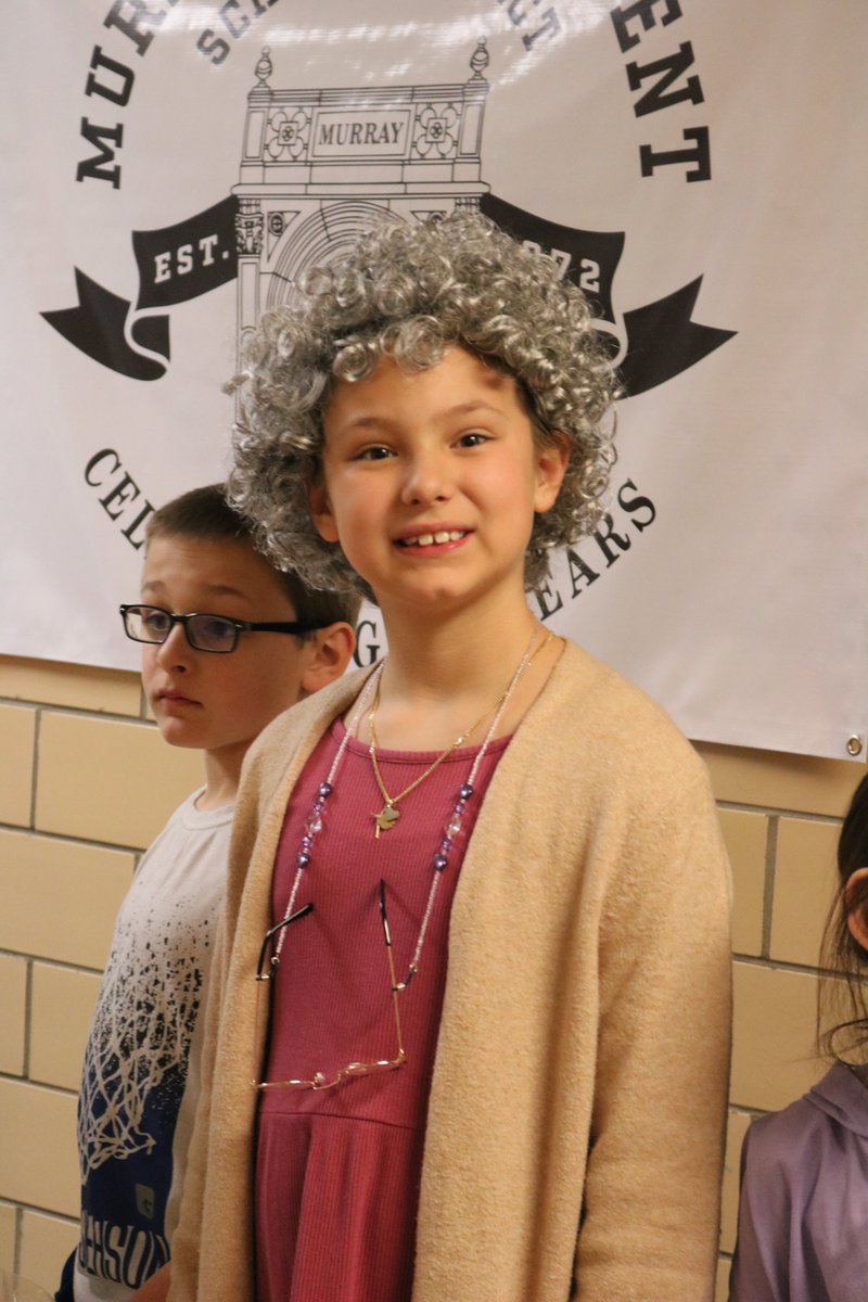 Celebrating 100 days of school at Murray Elementary School involves students and staff being creative with their signatures of 100.  #murrayschools