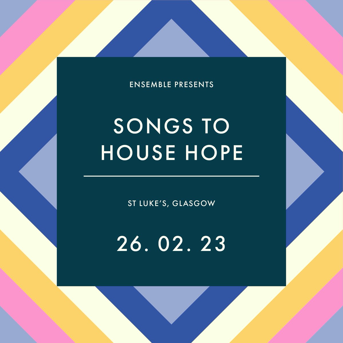 Literally cannot wait for this! Get your tickets here: songstohousehope.org 

#scottishgig #originalmusic #collaborativesongwriting #makingmusictochangelives

@WheatleyCare @GlasgowHousing @CreativeScots @YoungMindsUK @seemescotland @YouthLinkScot @stlukesglasgow