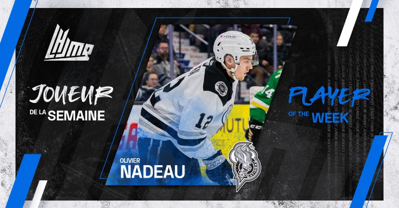 LHJMQ's tweet photo. Le joueur d'avant des @OlympiquesGAT a explosé offensivement dans sa seule rencontre de la semaine! 🔥

#JDLS | #LHJMQ