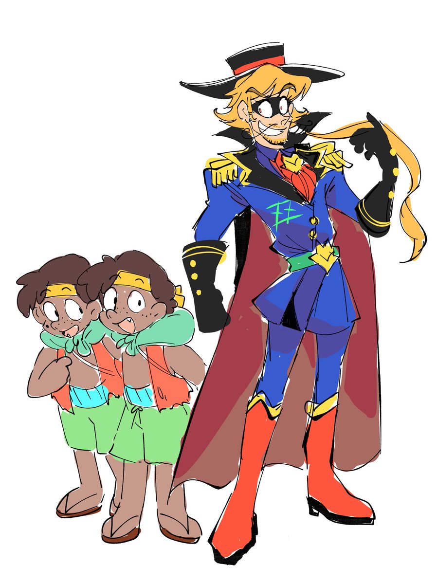 Mr.Zorori and his sons (⚠️ human version) sorry💦💦
I was just drawing to calm myself down because I was too scared to sleep.