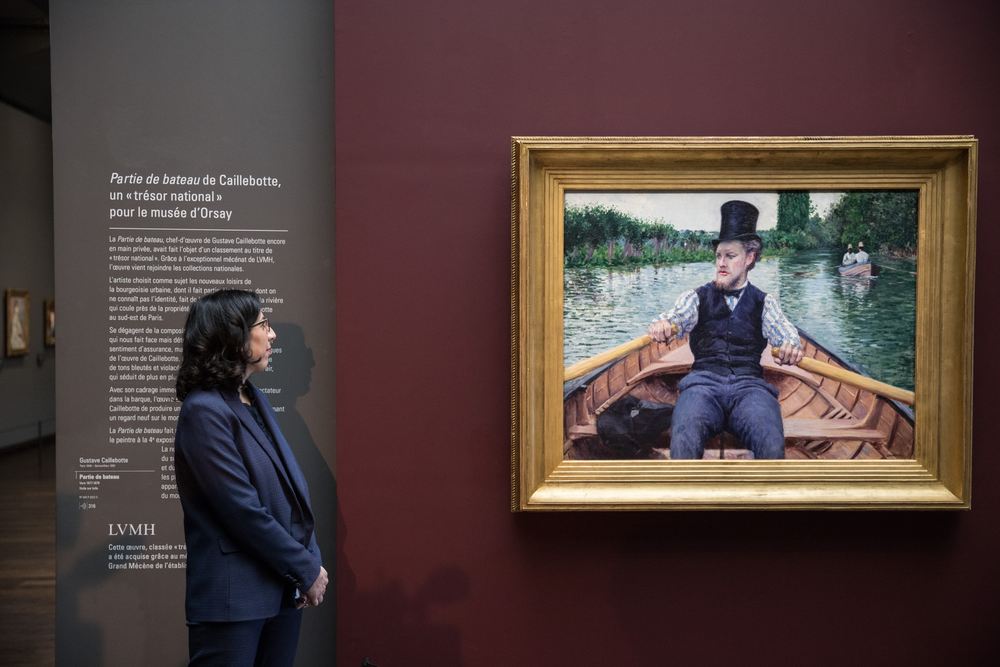 MuseeOrsay's tweet photo. #Acquisition
Présentation presse ce matin de "Partie de bateau" de #Caillebotte, en présence de @RimaAbdulMalak.

Cette œuvre, classée Trésor national par le @MinistereCC, a été acquise grâce au mécénat exclusif de @LVMH. À admirer dès demain à Orsay !
👉https://t.co/IjCBhknjS0 https://t.co/ew9dyMpLWr